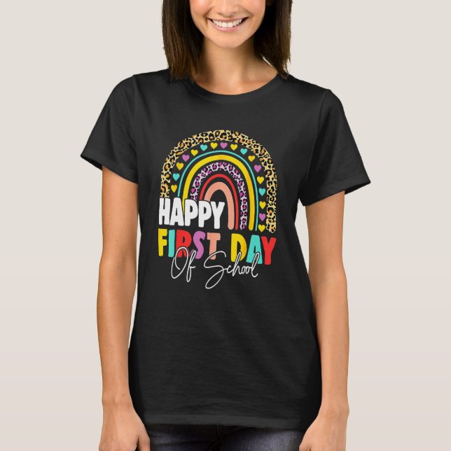 T-shirt Back To School Funny Happy First Day Of School For (Devant)