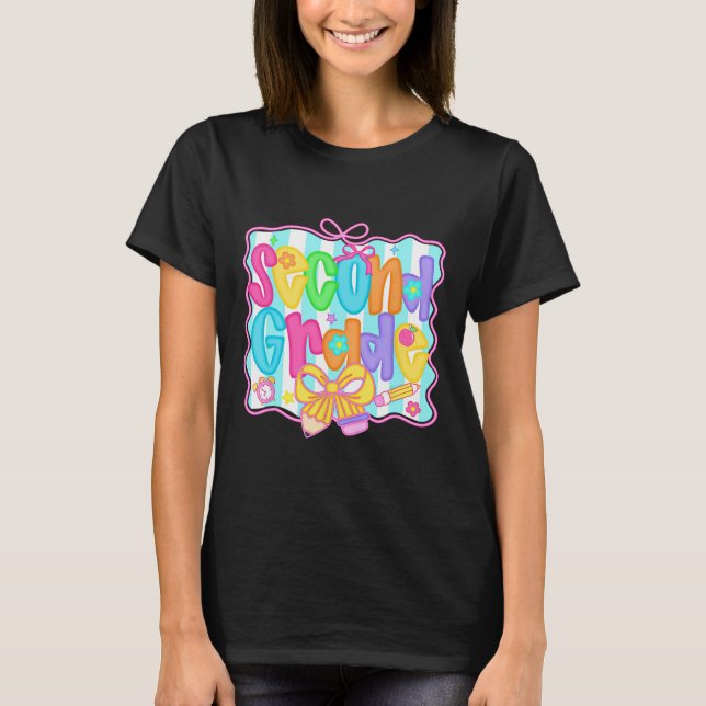 T-shirt Back To School Hello Second Grade Team 2nd Grade B (Devant)