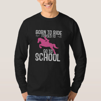 T-shirt Back To School Horseback Riding Girl Horse