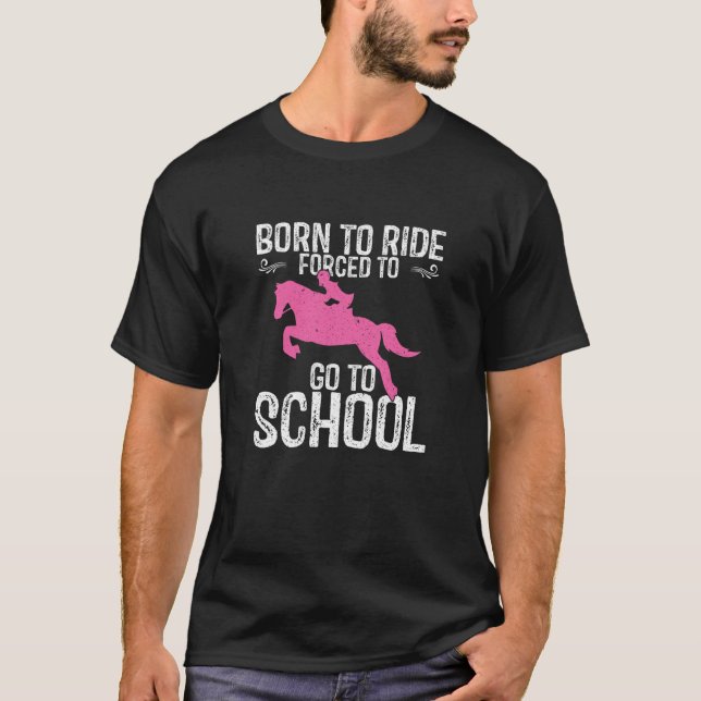 T-shirt Back To School Horseback Riding Girl Horse (Devant)