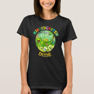 T-shirt Back To School Kids Kindergarten Dude Dinosaur Boy