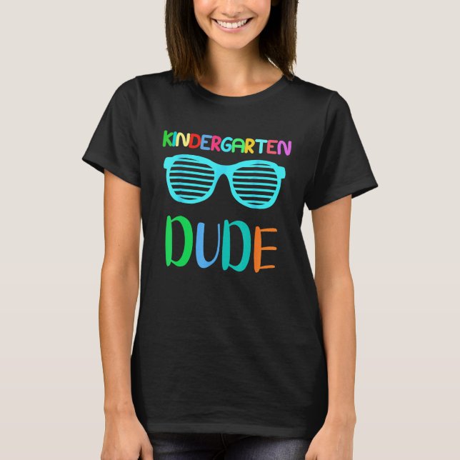 T-shirt Back To School Kindergarten Dude Cool Sunglasses B (Devant)