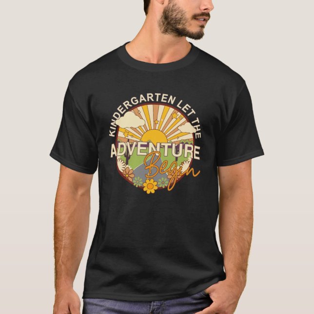 T-shirt Back To School  Kindergarten Let the Adventure Beg (Devant)