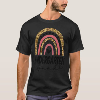 T-shirt Back To School Kindergarten Squad Rainbow Teacher