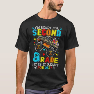 T-shirt Back To School Monster Truck I'm Ready For Second 