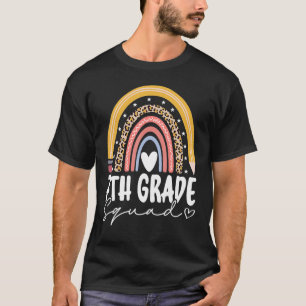 T-shirt Back To School Rainbow 7th Seventh Grade Squad For