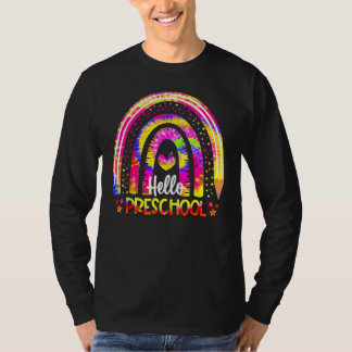 T-shirt Back To School Rainbow Boho Tie Dye Teacher Hello 
