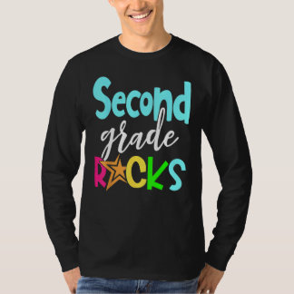 T-shirt Back To School Second 2nd Grade Rocks Boys Girls K