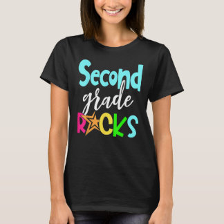 T-shirt Back To School Second 2nd Grade Rocks Boys Girls K