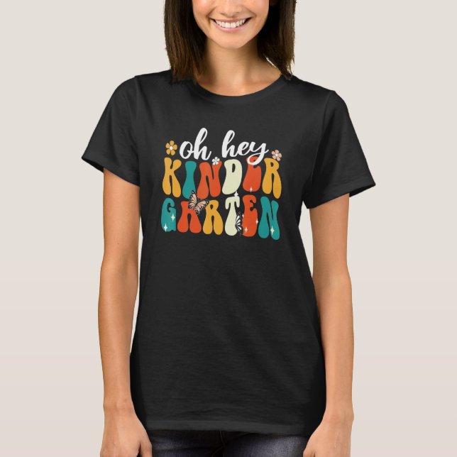 T-shirt Back To School Students Teacher 1st Day Kindergart (Devant)