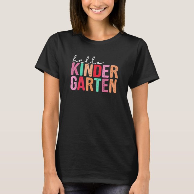 T-shirt Back To School  Students Teacher Hello Kindergarte (Devant)