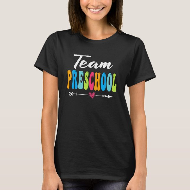 T-shirt Back To School Students Teacher Team Preschool (Devant)