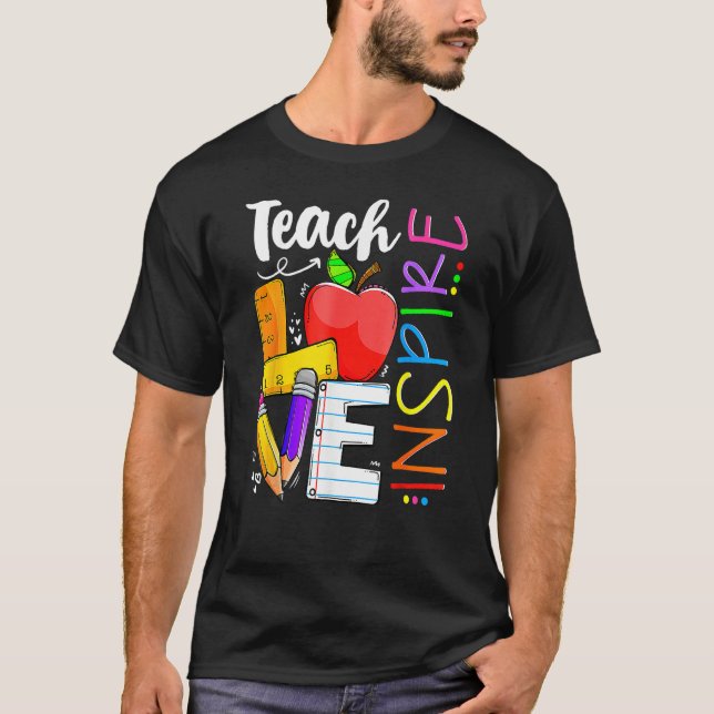 T-shirt Back To School Teach Knowledge And Fun Teacher Flo (Devant)
