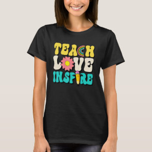 T-shirt Back to School Teach Love Inspire Retro Teachers