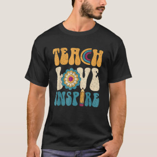 T-shirt Back To School Teach Love Inspire Retro Teachers_2