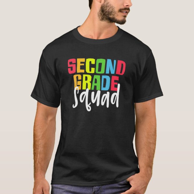 T-shirt Back To School Team 2nd Second Grade Squad Student (Devant)