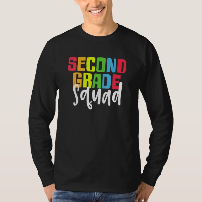 T-shirt Back To School Team 2nd Second Grade Squad Student (Devant)