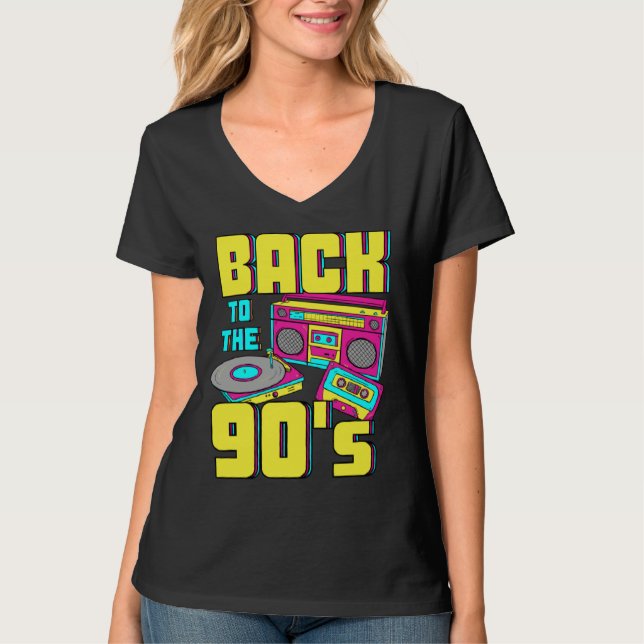 T-shirt Back To The 90s costume theme party 90s outfit ret (Devant)