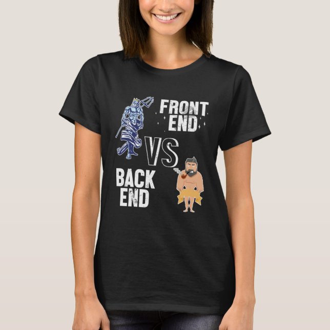 T-shirt Backend vs Frontend Developer Engineer Software De (Devant)