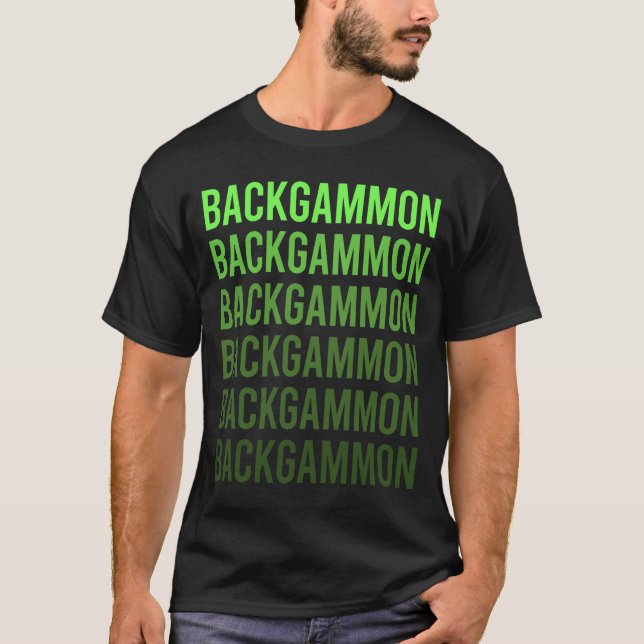 T-shirt Backgammon à dégradé blanc (Devant)
