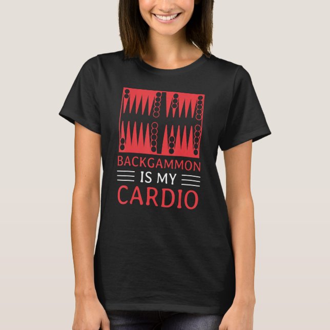 T-shirt Backgammon Est Mon Lecteur Cardio (Devant)