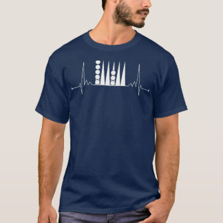 T-shirt Backgammon Hearbeat Board Jeu Nuit 1