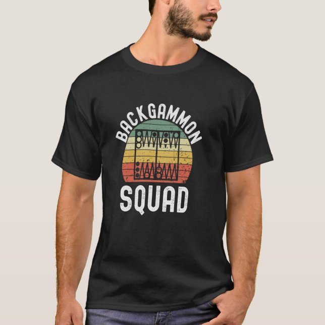 T-shirt Backgammon Squad Funny Backgammon joueur club humo (Devant)