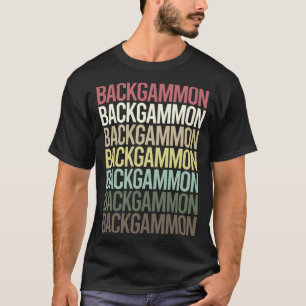 T-shirt Backgammon Texte Coloré