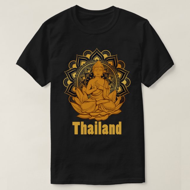 T-shirt Backpacker Cadeau Asie Lover Bouddha Thaïlande (Design devant)