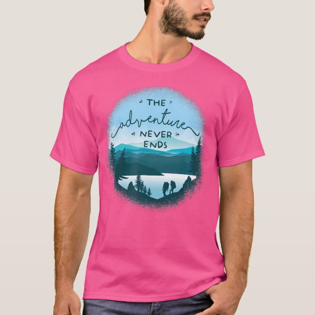 T-shirt Backpacking And Camping Adventure - Mountain Outdo (Devant)