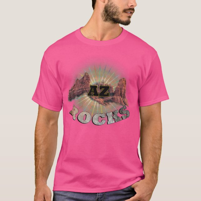 T-shirt Backpacking Phoenix Az Rocks Design Mountain Hikin (Devant)