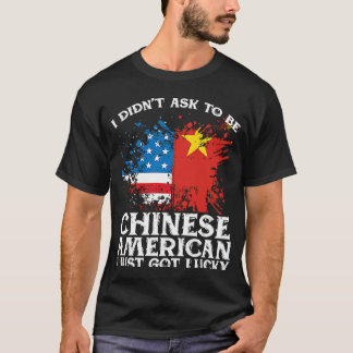 T-shirt BackprinJe n'ai pas demandé d'être Chinois América