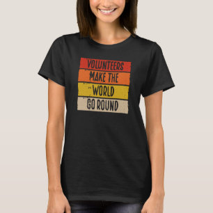 T-shirt Backprint Bénévoles Faire tourner le monde autour