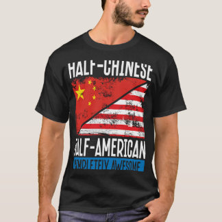 T-shirt Backprint Demi-Chinois Demi-Américain Entièrement