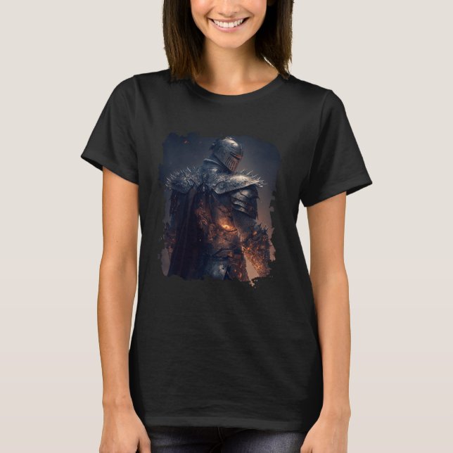 T-shirt Backprint Epic Knight Hero Dark World s form (Devant)