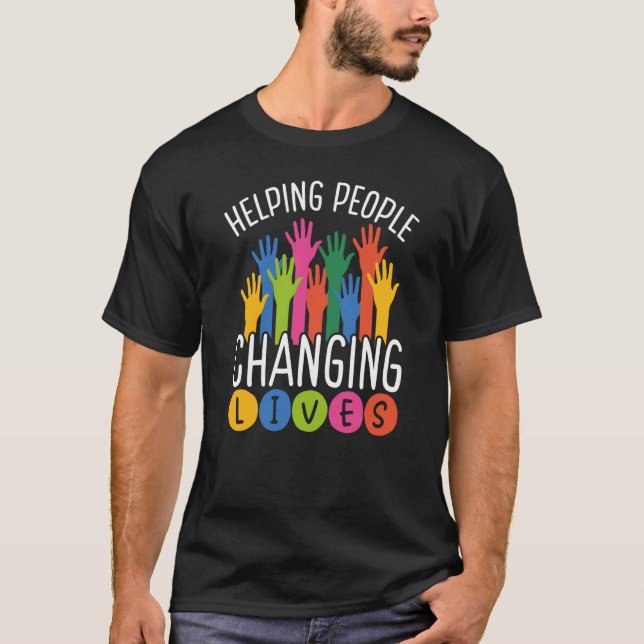 T-shirt Backprint Helping People Volunteer (Devant)