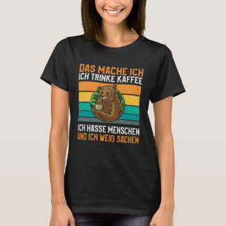 T-shirt Backprint I drink coffee and I hate people