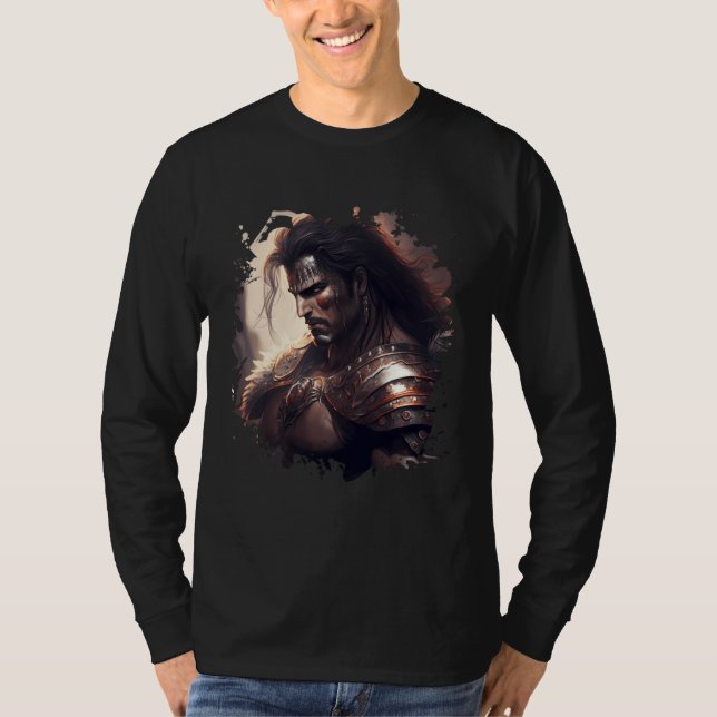 T-shirt Backprint Invincible prowess of epic warriors in a (Devant)