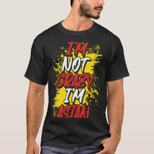T-shirt Backprint Je ne suis pas fou Je suis asiatique