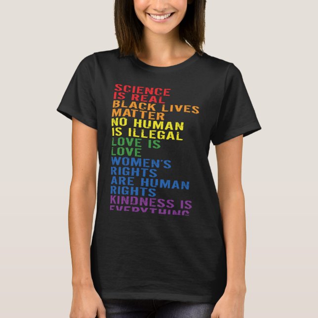 T-shirt Backprint Kindness is everything LGBTQ+ Pride  1 (Devant)