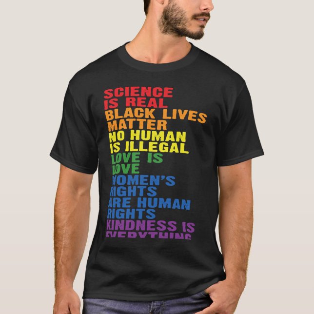 T-shirt Backprint La gentillesse est tout LGBTQ+ Pride (Devant)