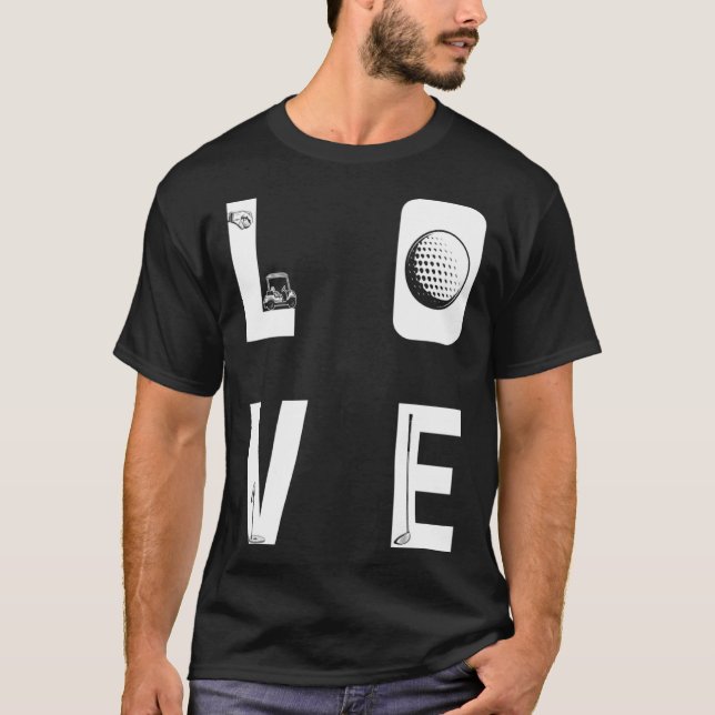 T-shirt Backprint Love Golf (Devant)