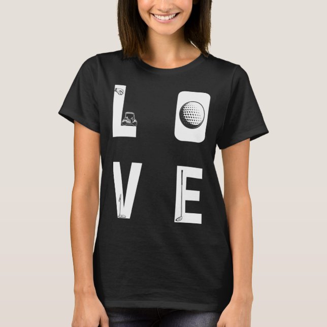 T-shirt Backprint Love Golf (Devant)