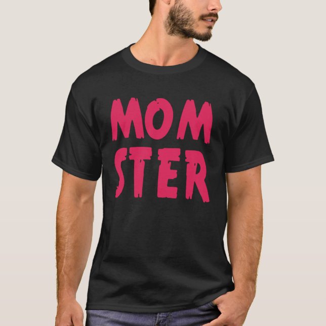 T-shirt Backprint maman Momster et mère (Devant)