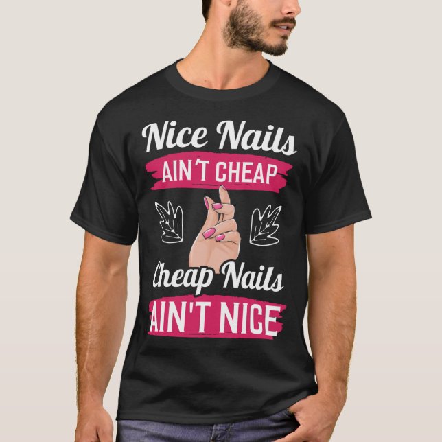 T-shirt Backprint Nice Nails Peint pas cher Nails pas cher (Devant)