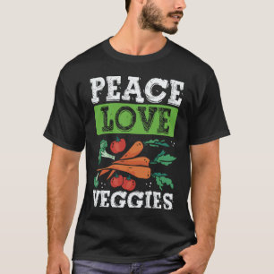 T-shirt Backprint Peave Amour Légumes Végétalisme