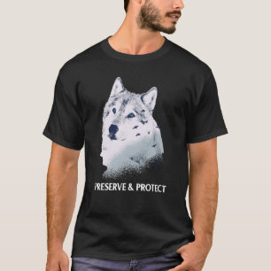 T-shirt Backprint Préserver et protéger les loups et les l