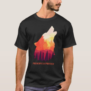 T-shirt Backprint Préserver et protéger les loups et les l