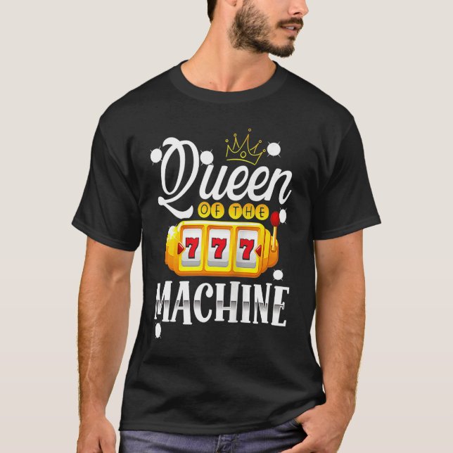 T-shirt Backprint Queen Of The Machine Slot Machine Tank T (Devant)