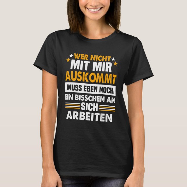 T-shirt Backprint Si vous ne vous entendez pas avec moi, v (Devant)